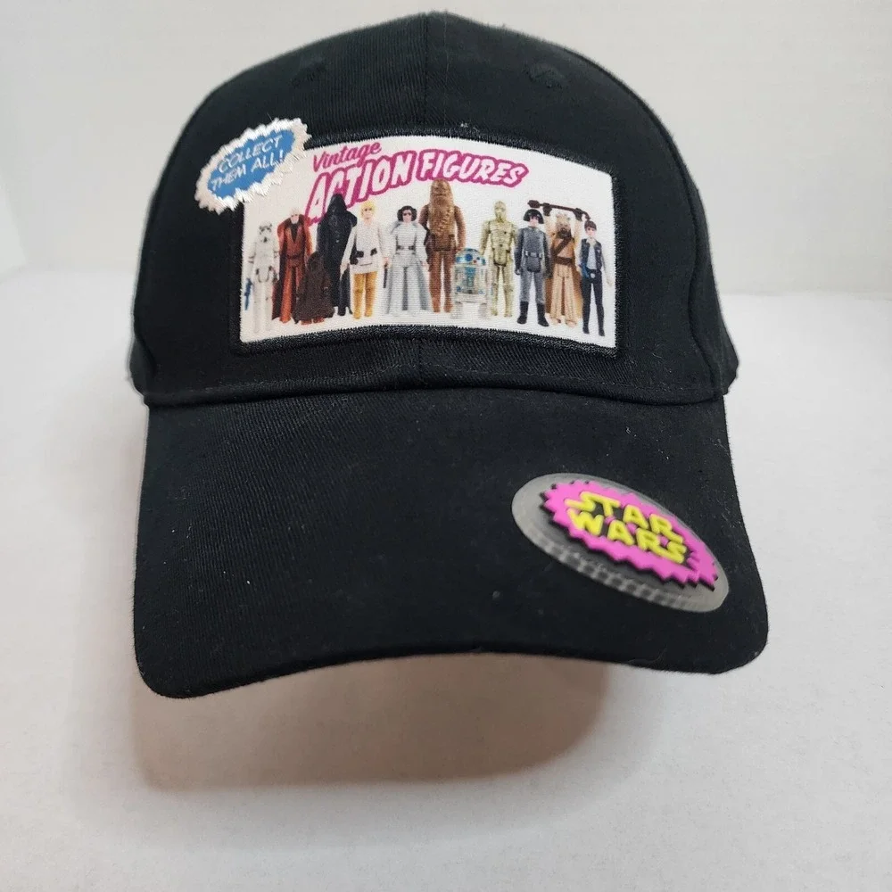 Star Wars Disney‎ Parks Hat Cap Vintage Action Figures Black Adult Baseball NEW